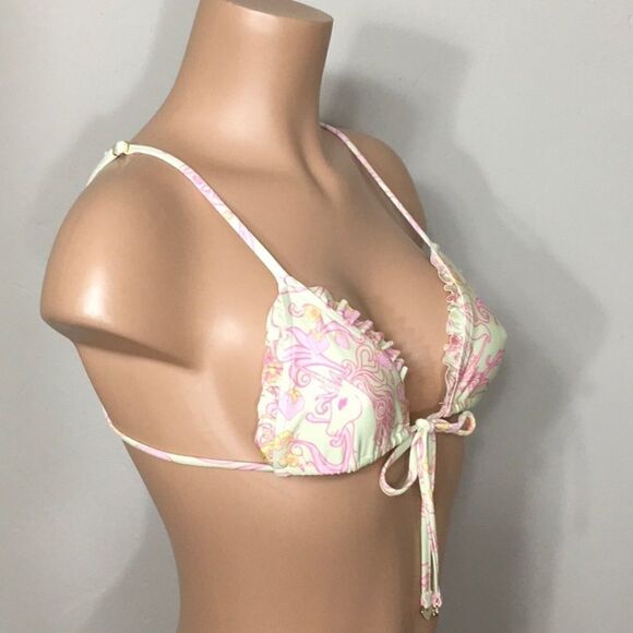 WILDFOX unicorn and strawberry bikini top. NWT - Picture 4 of 6